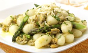 Clams With Gnocchi And Herb Butter Sauce