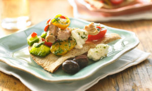 tuna cucumber bruschetta