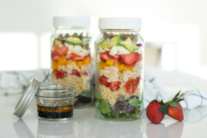 2 Mason Jars of Tuna Rainbow Power Salad